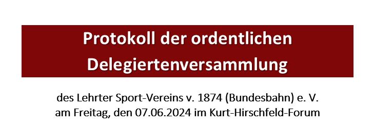 Protokoll der ordentlichen DGV vom 07.06.2024